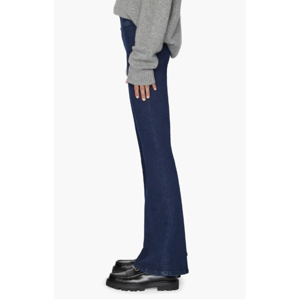FRAME Womens Jet Set Flare Jeans Keller Dark Wash High Rise Pull On Stretch 2 - Picture 3 of 10